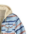 thumbnail image 4 of XMMSWDLA Mens Plus Top Thick Quilted Plaid Printed Jacket Hooded Warm Cotton-padded Jacket, 4 of 4