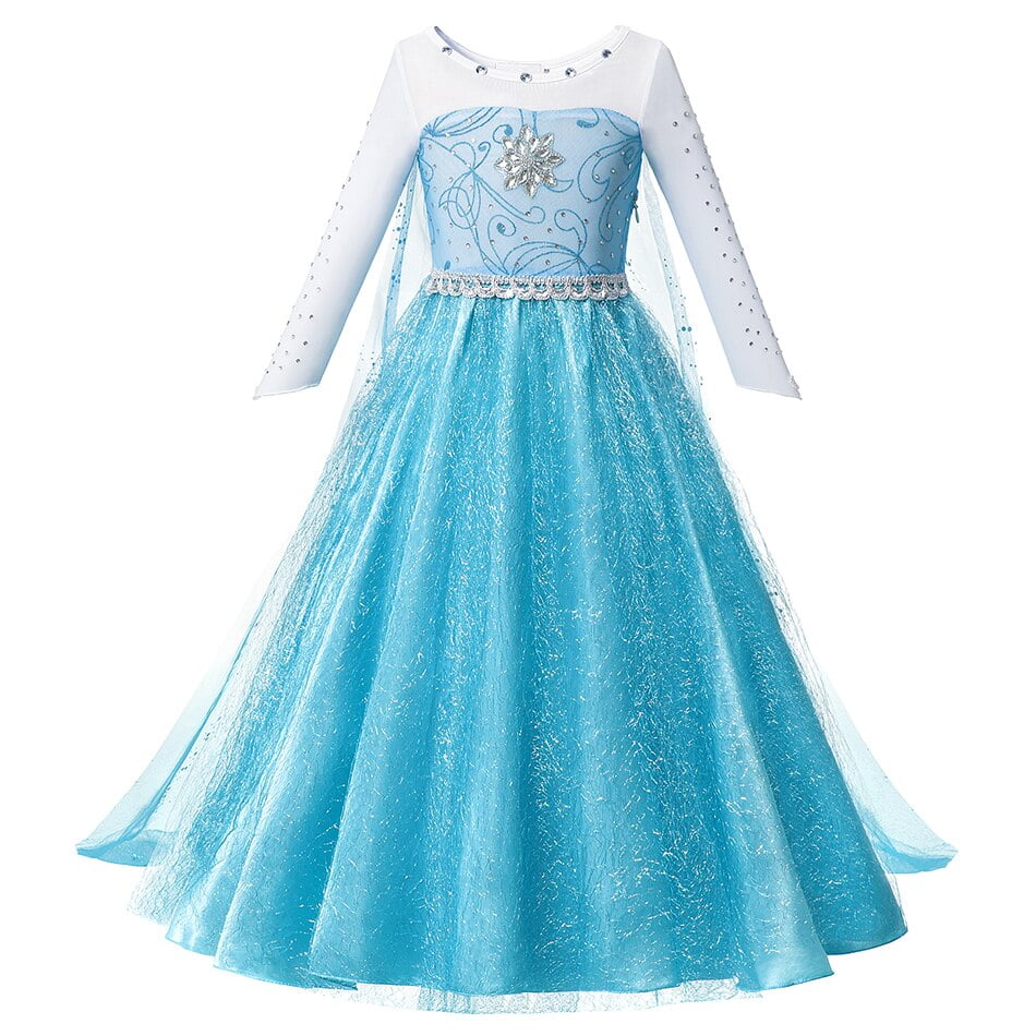 Anna Costume Girls Elsa Cosplay Christmas Dress Kids Party