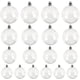 thumbnail image 1 of Bolas de adornos iridiscentes de varios tamaños, adornos de plástico transparente para manualidades de bricolaje, bolas de Navidad iridiscentes, adornos de Navidad transparentes, bolas de plástico par, 1 of 7