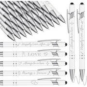 XD2-36 Pcs Wedding Pens Bulk Bridal Shower Pens Favors Bachelorette 6 Styles Retractable Ballpoint Wedding Favors Supplies for Guest Game Office(Rose Gold)*2