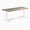 Teak Blue River / White, variant on Desky Resin Hardwood Office Desk - White Ash Emerald River / 72 X 30 Inches / White