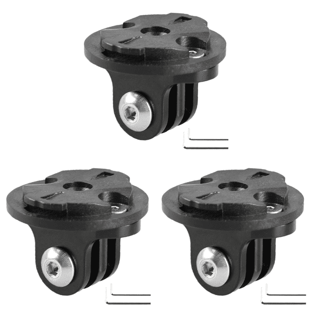 3uds. Adaptador de faro para montaje en cámara deportiva para bicicleta para Garmin Gopro (convexo)