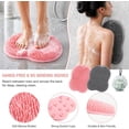 thumbnail image 4 of Shower Foot and Back Scrubber Massage Pad, Silicone Foot Scrubber Mat for Shower with Suction Cups, Wall Mount Back Cleaner, Non Slip Exfoliating Foot Brush for Men Women Seniors (D,1PC), 4 of 7