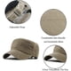 thumbnail image 4 of Gorra militar vintage, gorras militares de mezclilla lavadas, gorra plana de algodón, regalo para deportes al aire libre TUNC Sencillez, 4 of 5