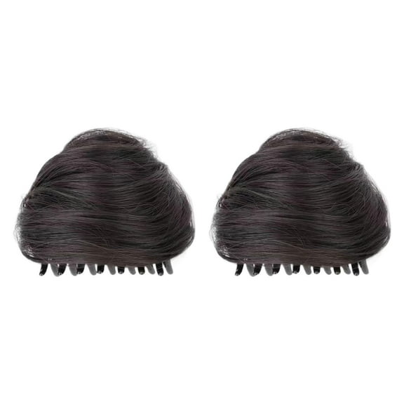 FVDPWYE Space Bun Hair Clip Fashion Easy to Wear Thick Headdress for Proms Parties Women Brown Black