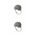 thumbnail image 1 of Jumpingount Anillo de erizo con diamantes de imitación para mujer, regalos de boda, fiesta de cumpleaños, anillo de joyería de animales plata 9 2piezas, 1 of 6