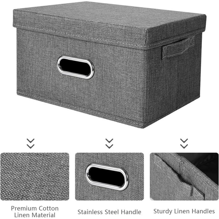 Closest Organization Storage Foldable Storage Boxes for Clothes Yarn Storage Fabric Lid with Seasonal Organizer Clothing Box Fabric Collapsible