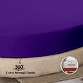 thumbnail image 3 of KOMFIT 800 TC 100% Egyptian Cotton Round Bed Sheet Set Soft and Smooth 4 Piece Set 96" Diamete&nbsp;Fits Upto 12" Deep PocketDurable & Easy Washable ( Purple ), 3 of 5