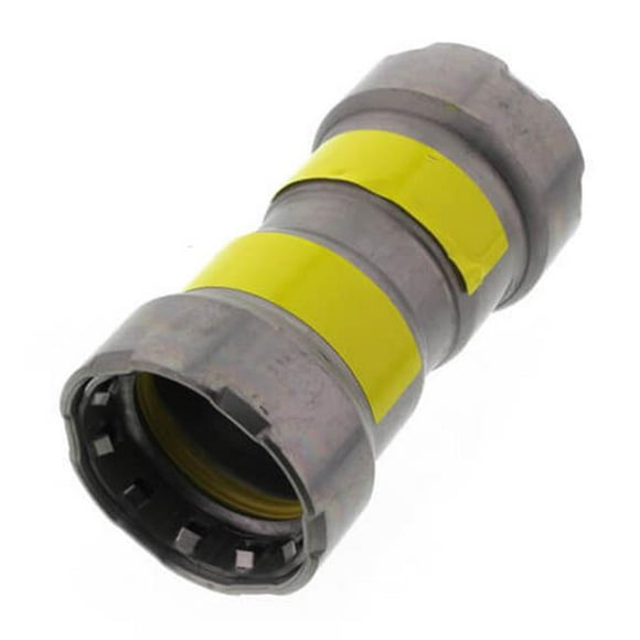Viega QVG-22009 0.75 in. Steel Coupling with Stop MegaPressG&#44; Press x Press Fitting&#44; Black