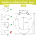 thumbnail image 5 of Nastarki Round Toilet Seat, Slow Close Wood Toilet Seats, Wooden Toilet Seats with Strong Alloy Hinges, 5 of 8