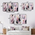 thumbnail image 4 of Designart "Swirls in Gold and Pink Ink V" Abstract Marble Wall Art Set Of 3 - Gold Marble Gallery Set For Office Decor, 4 of 7