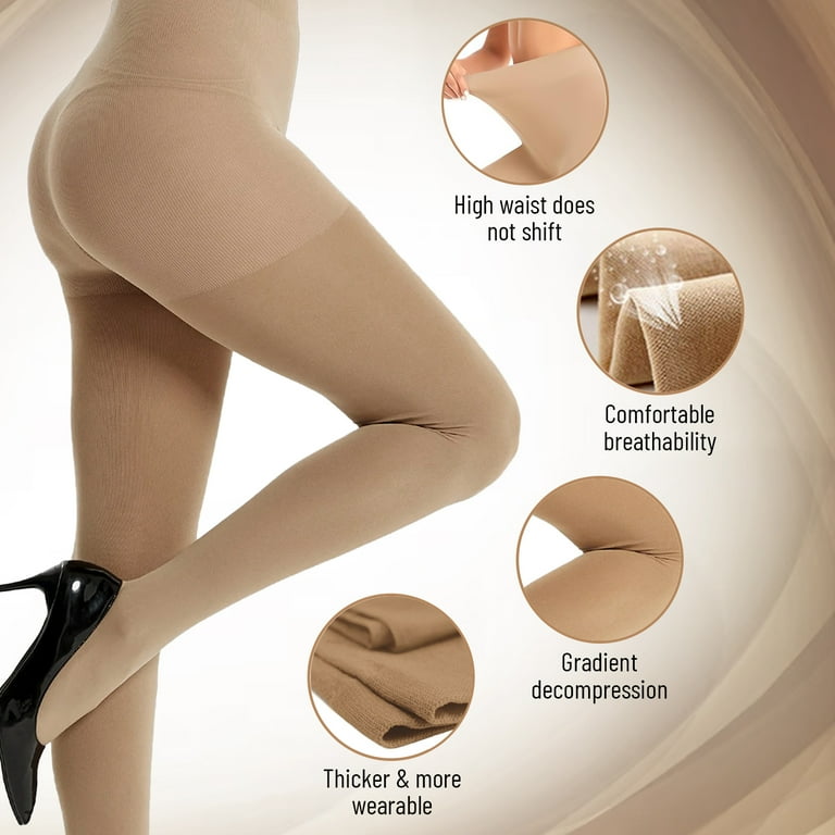 Cherilon Quality Pantyhose Extra Leg Support Comfort Gusset Extra Hip Panel Reinforced Toe 60 OPAQUE SM