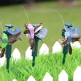 thumbnail image 6 of Ludlz Solar Powered Flying Feather Wing Fake Hummingbird Yard Garden Ornament Decor, Hummingbird Glow in Dark Metal Yard Art, Indoor Outdoor Lawn Pathway Patio Ornaments, 6 of 7