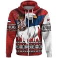 thumbnail image 3 of Sudadera con cremallera y estampado 3D de la bandera de Serbia para hombre, sudadera con estampado del emblema nacional de Serbia, sudaderas casuales de moda para la calle, sudaderas con capucha, 3 of 5