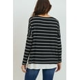 thumbnail image 4 of Stripe Long Sleeve Double Layer Nursing/Maternity Top, 4 of 5