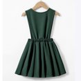 thumbnail image 3 of YOUYEDIAN Back to School Uniform Dresses for Girls Sleeveless V Neck Pleated Dress, 3 of 4