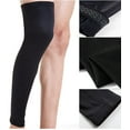 thumbnail image 5 of 1 Pair Compression Leg Sleeves – Outdoor Basketball Full Length Leg Sleeves for Men, Women, Youth (Black), 5 of 5