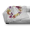 thumbnail image 3 of Butterfly Soft Flannel Fleece Throw Blanket, Butterfly Corolla with Herbs Nature Protection from Fear Morph Path Image, Cozy Plush for Indoor and Outdoor Use, 60" x 80", Multicolor, by Ambesonne, 3 of 6