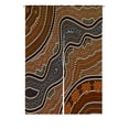 thumbnail image 1 of EREHome style Aborigène de la Peinture de Point Représentant la Rivière Japonaise Noren Rideau Porte Porte Porte Traitement Rideaux de Lin de Coton Taille de Rideau 85x120 cm, 1 of 1