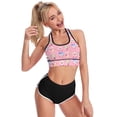 thumbnail image 3 of Kirby Game Play Women's Sports Bras Racerback Padded Workout Slimming Tank Tops Camisole Yoga Vest Activewear Fitness Running Crop Top, 3 of 6
