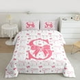 thumbnail image 2 of Homewish Kawaii Princess Letter S Full Size Comforter Sets, Cute Pink Bowknot Bow-tie Bedding Comforter Set, Teens Kids Girls Reversible Bedding Sets, Ultra Soft Bedroom Decor, 3pcs, 2 of 8