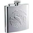 thumbnail image 2 of Visol VF1248 Visol Fisherman Embossed Polished Stainless Steel Flask - 6 oz, 2 of 2