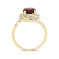 thumbnail image 3 of 2.14 Carat (Ctw) Garnet and White Topaz Ring in Yellow Plated Sterling Silver, 3 of 5