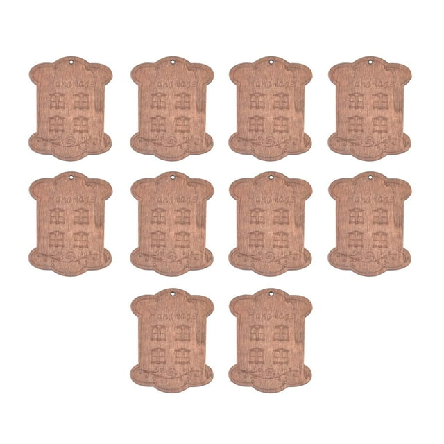 Abbracc Natural Wood Thread Bobbins Spool for Craft DIY Project, Cross Stitch Embroidery Window 10pcs