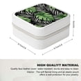thumbnail image 2 of Autua Leafy Pattern Christmas Gifts Jewelry Box for Women - Compact Travel Jewelry Organizer for Necklace, Ring, Earring - 6 Slots, 3 Hooks, Zipper Closure - Small Size, Big Space White, 2 of 5