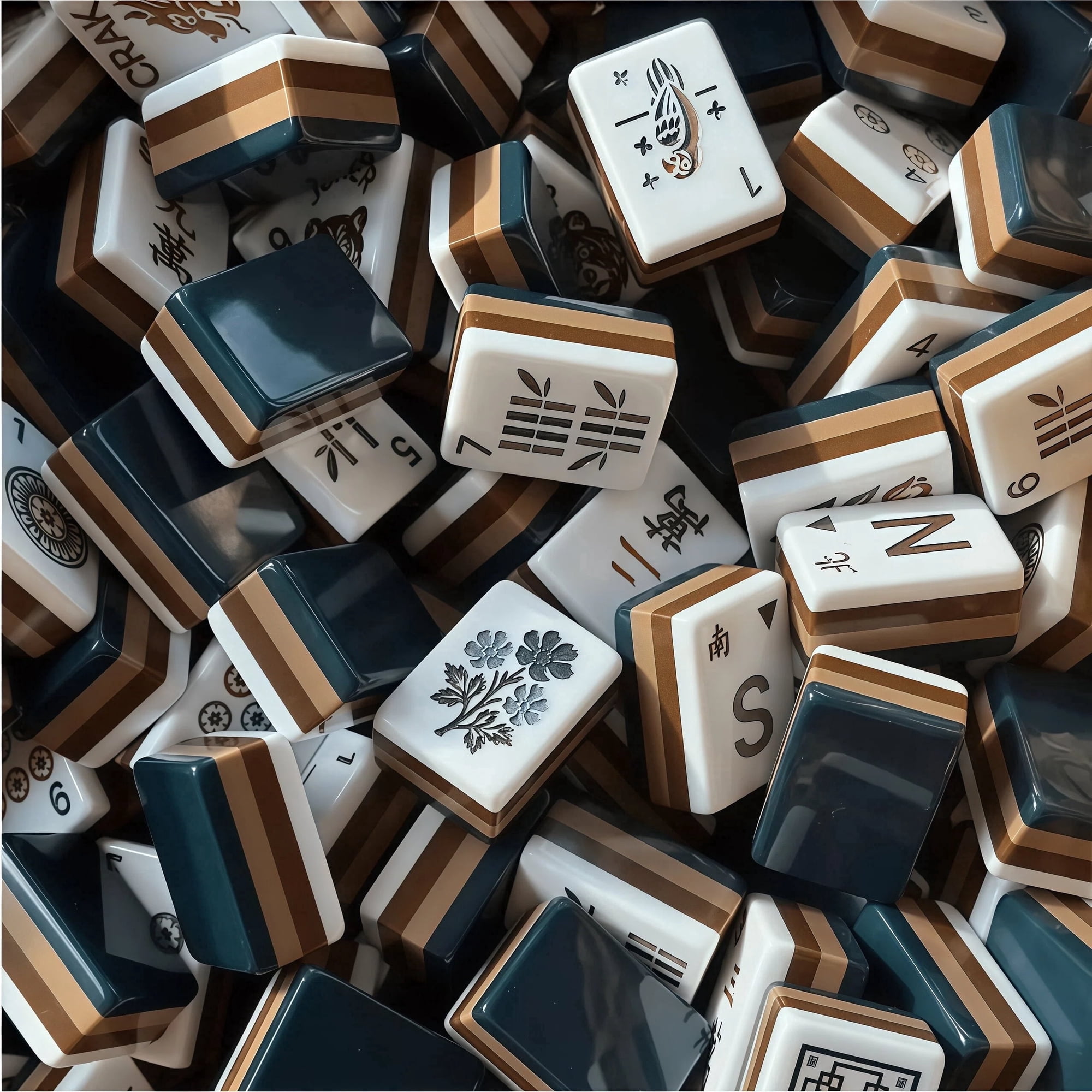 American Mahjong Tile Set, 160-Piece 4-Layer Acrylic Tiles for Game Nights and Travel,with Bag, No Racks