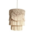 thumbnail image 2 of Pantalla de Lámpara de Macramé, Pantalla con Borlas, Tejida a Mano, Diseño Nórdico, Cubierta para Lámpara Colgante Duradera Decorativa para Decoración, 2 of 8
