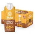 thumbnail image 2 of (12 pack) Koia Plant Based Protein Shake, Chocolate Banana, 20g Protein, 5g Sugar, 6g Prebiotic Fiber, 21 Vitamins & Minerals, Meal Replacement Drinks, Dairy-Free, Gluten-Free, Non-GMO, 11 Fl Oz (Pack of 12), 2 of 9