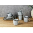 thumbnail image 3 of Coffee Mugs Set of 4, Ocean Square 13oz Coffee Cup Set with Handle for Cocoa, Milk, Hot Chocolate, Tea, Water, Stoneware Cups for Kitchen, Microwave and Dishwasher Safe, Grey, 3 of 14