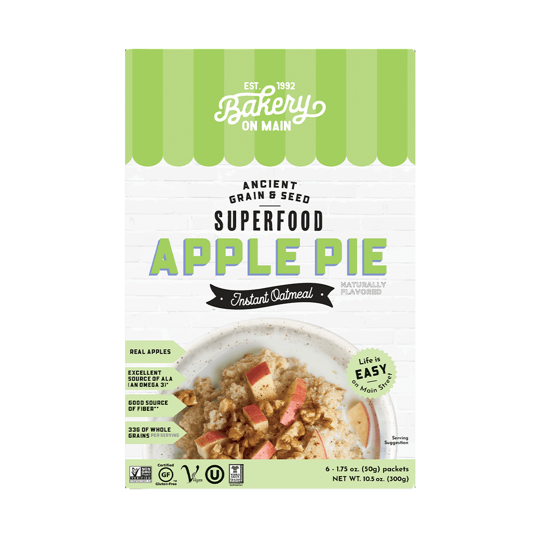 Bakery On Main, Instant Oatmeal, Apple Pie, Gluten Free, 1.75 oz, 6