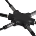 thumbnail image 4 of 1 to 5 Audio Splitter 3.5mm Audio Router Separator Device Adapter Patch Cable Splitter,2 x 1 to 5 Audio Splitter,Black, 4 of 6