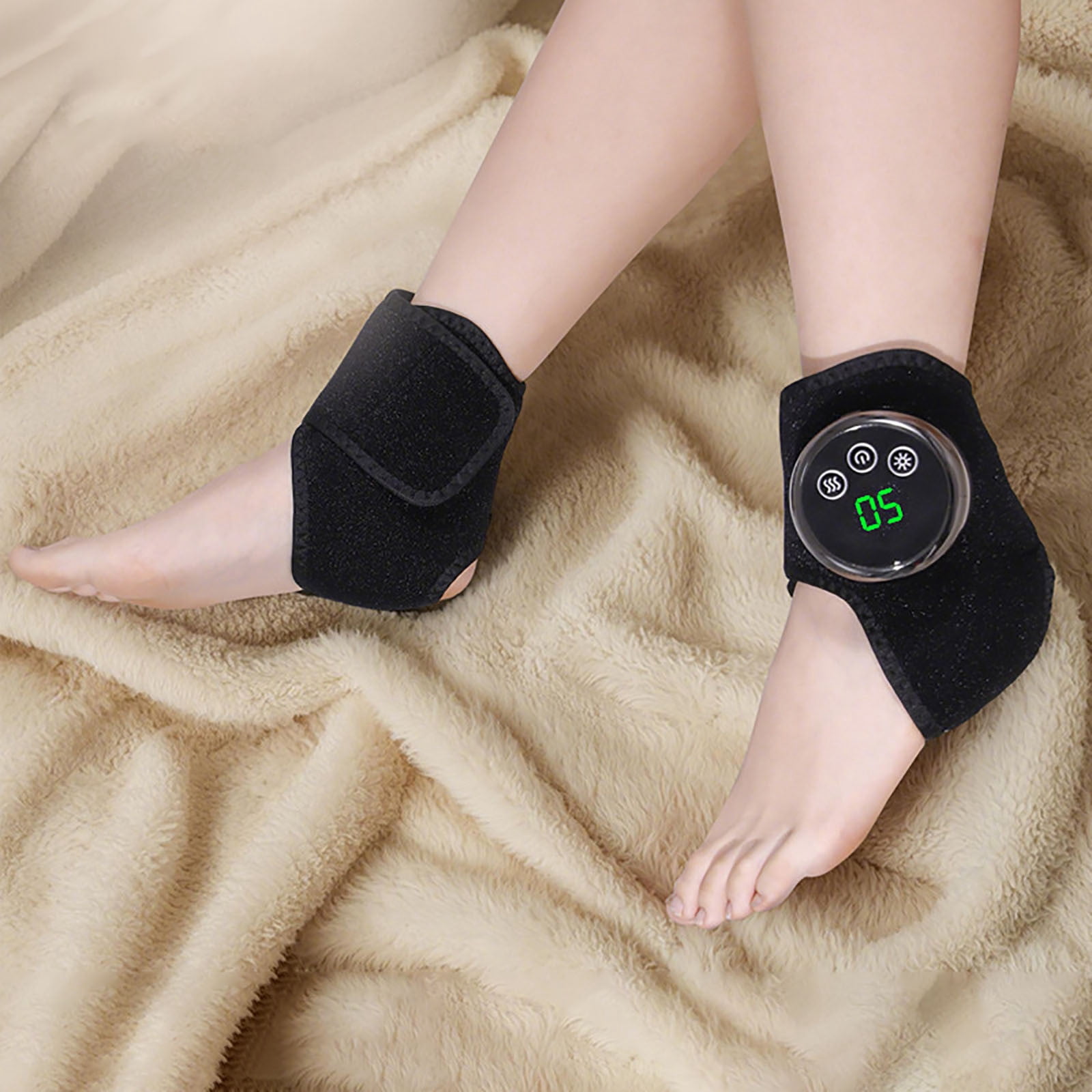 Heated Foot Massager with Kneading Vibration Technology Wireless Portable Foot Warmer for Home and Travel Relaxation