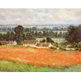 thumbnail image 2 of Monet, Claude 32x26 Black Ornate Wood Framed with Double Matting Museum Art Print Titled - Field Of Poppies Giverny, 2 of 4