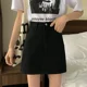 thumbnail image 2 of Falda vaquera de cintura alta para mujer, nueva falda corta adelgazante informal de color sólido de línea A para estudiantes, moda de verano 2022, 2 of 5