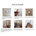 thumbnail image 3 of leyfeng Reloj de pared DIY, pegatinas de pared silenciosas sin marco, pegatina de diseño moderno de 40 diámetros para sala de estar, 3 of 8