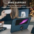 thumbnail image 4 of Samsung Galaxy Fold Case 2019(NOT for Z Fold 2 2020/Z Fold 3 2021), Allytech Slim PC Protective Case with 360 Degrees Ring Holder Kickstand Anti-Scratch Hard Folio Cover for Galaxy Fold(2019),Darkblue, 4 of 9