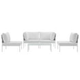 thumbnail image 4 of Modway Harmony 5 Piece Outdoor Patio Aluminum Sectional Sofa Set in White White, 4 of 7
