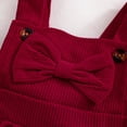 thumbnail image 4 of Sgkm Baby Girl Outfits Short Sleeve Cute Bow Pinafore Dress Set Soft Stretchy Comfortable Daily Wear for Infants, 4 of 5