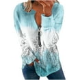 thumbnail image 2 of Chandails à Capuchon Mode pour Femmes 2023 Hauts Automne Manches Longues Chandail Ample Chemise Chic Décontractée Chandails à Col Rond pour Dames Rabais de 50 % Liquidation Costumes d'Halloween/Noël, 2 of 5