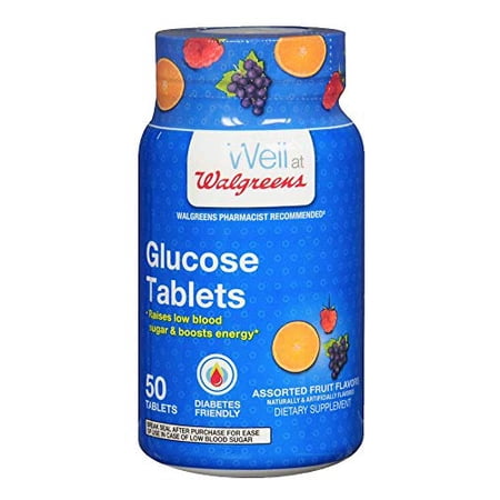 Walgreens Glucose Tablets - Assorted Fruit Flavors, Fast-Acting Energy Boost, 50 Tablets