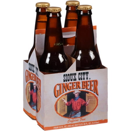 Sioux City Ginger Beer Soda, 4 Count, 48