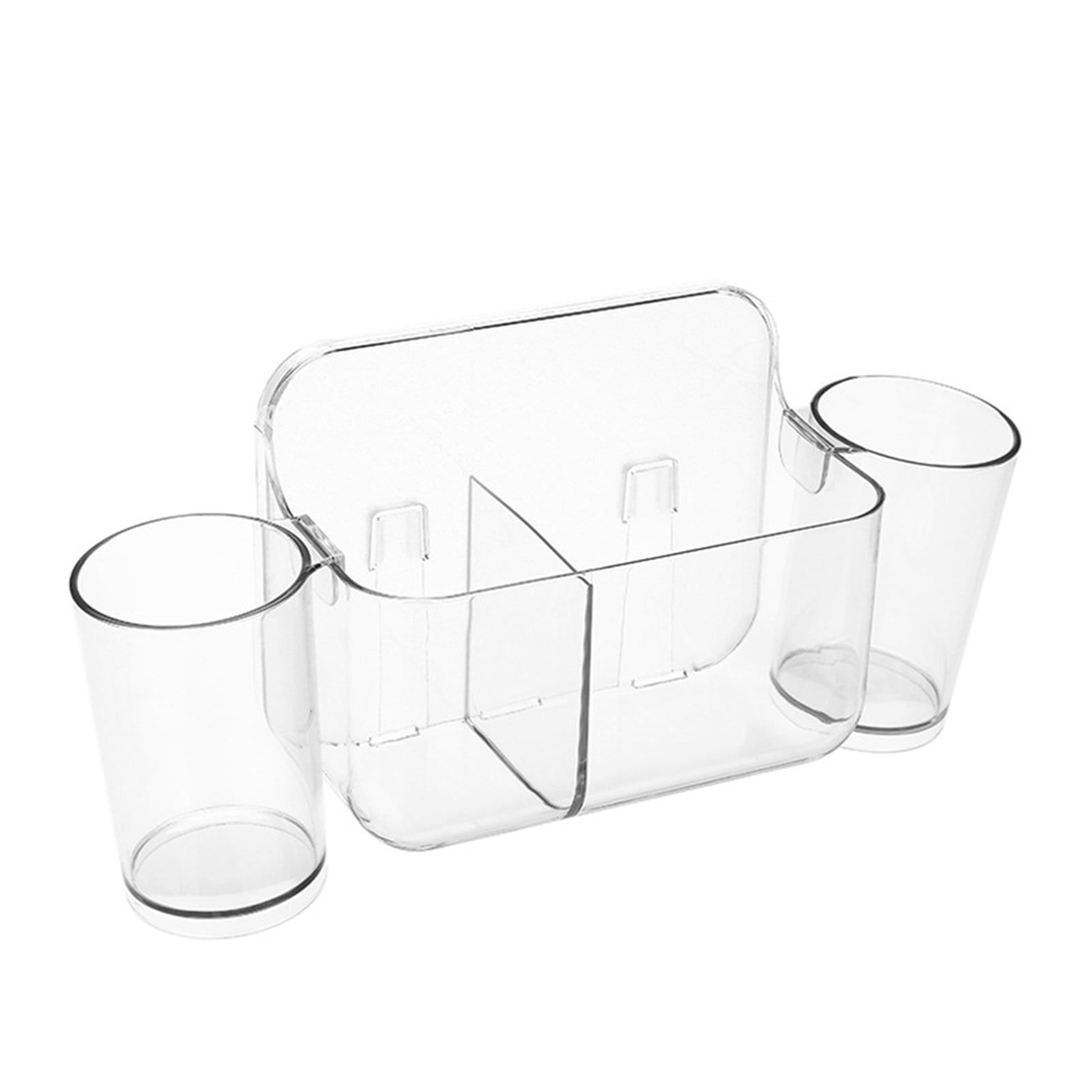 Clear Plastic Toothbrush Holder Rustproof Toothbrush Storage Stand for