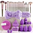 thumbnail image 1 of Soft 20/40pcs Makeup Tools Kit Headband Wristband Professional Makeup Brush Set Comfortable Makeup Brushes, 1 of 6