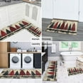 thumbnail image 6 of 2 Pcs Merry Christmas Kitchen Rugs and Mats Set of 2 Red Green Buffalo Plaid Kitchen Runner Absobent Kitchen Rugs and Matsfor Bath Cooking (47x17+30x17 inches), 6 of 7