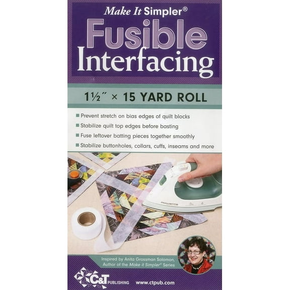 Make It Simpler® Fusible Interfacing : 1 1/2” x 15 Yard Roll (General merchandise)
