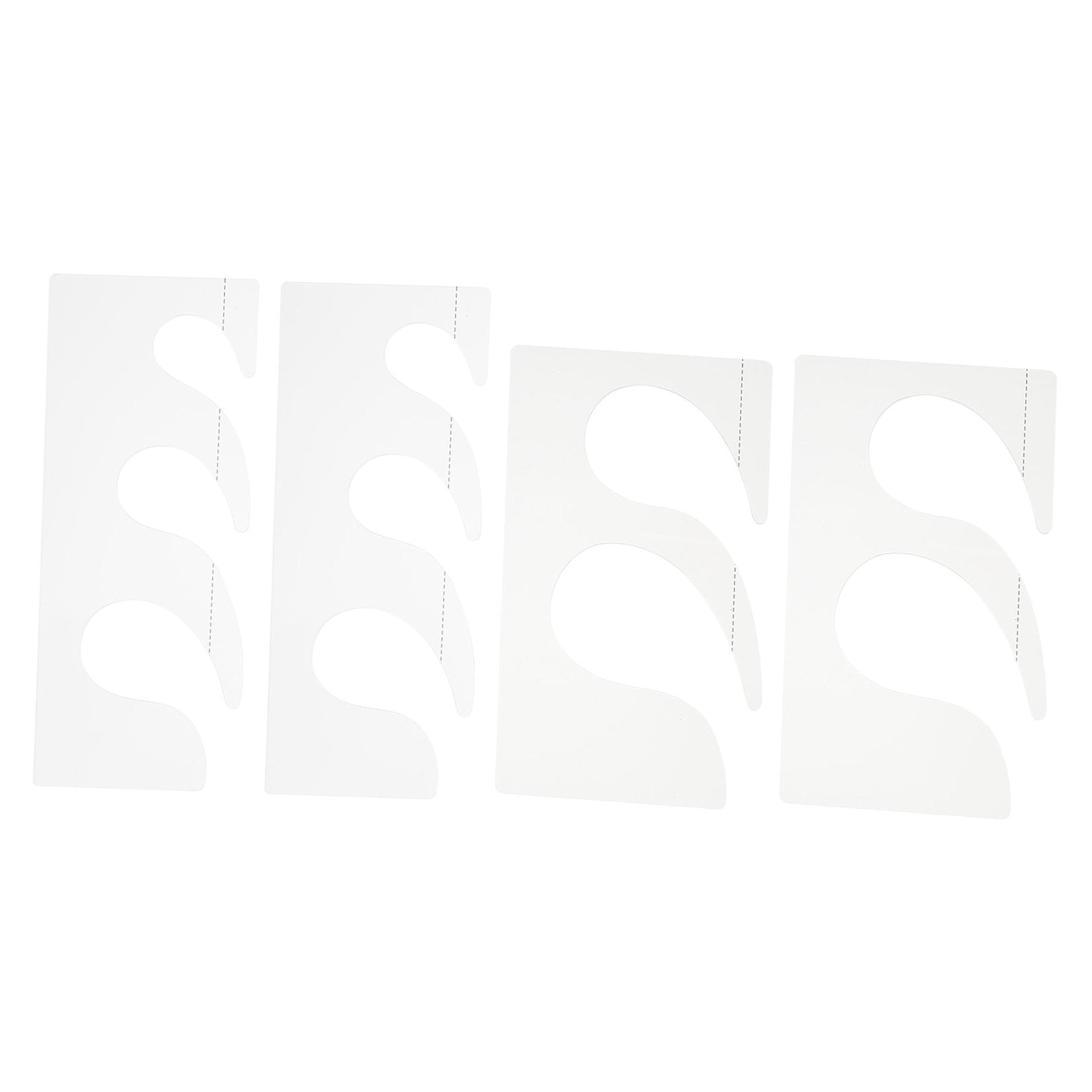 Masteelf  4 Pcs Patchwork Ruler Template Fabric Pins Sewing Quilt Transparent